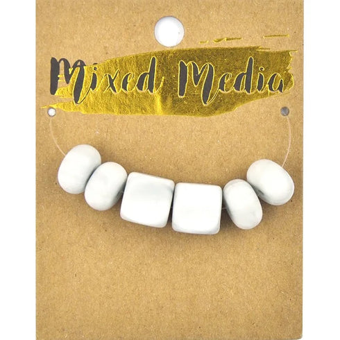 Marble Cube & Discs Silicone Beads